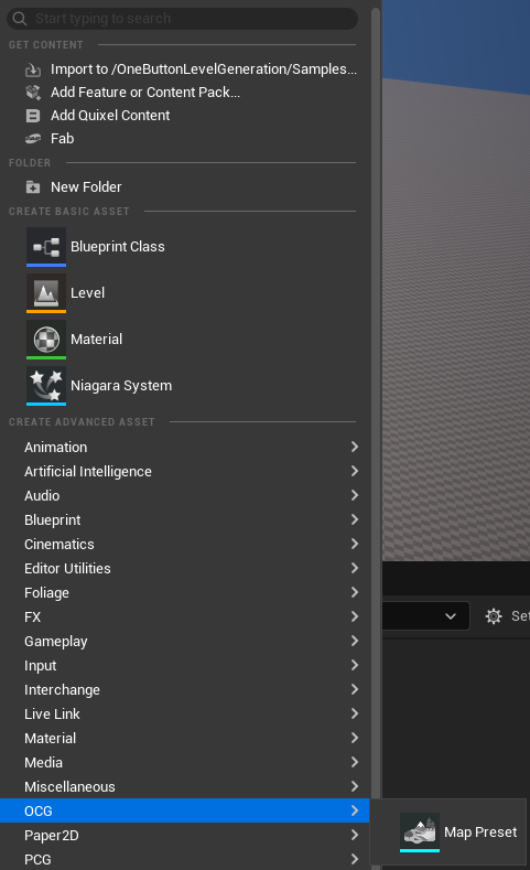 Create New Map Preset