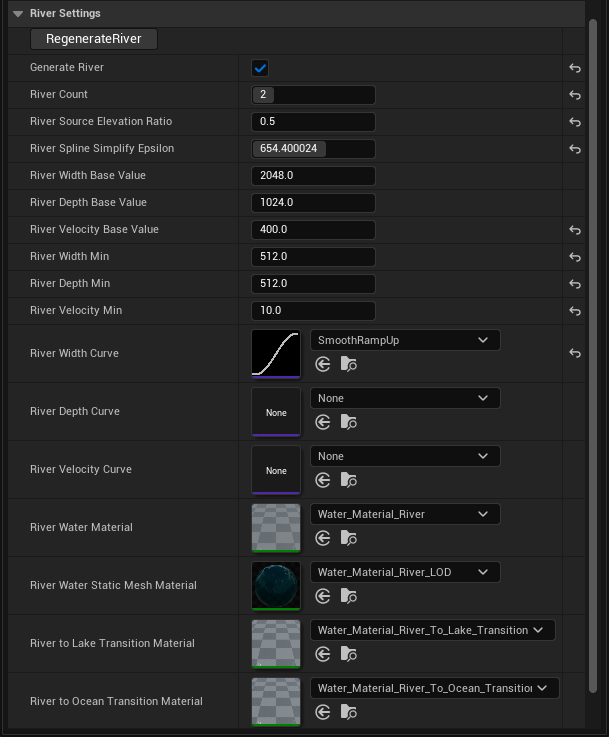 MapPreset River Settings